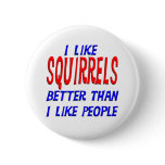 I Like Squirrels Better Than I Like People Button