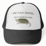 I like to eat snapper.  Hunting, fishing, retro Trucker Hats