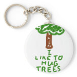 I Like to Hug Trees Keychain