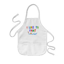 I like to paint - kid's apron