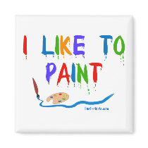 I like to paint - magnet by slamdunksapparel I like to paint - magnet