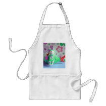I Like To Sit Awhile And Think - Green Cat aprons
