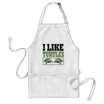 I Like Turtles Big Text Apron