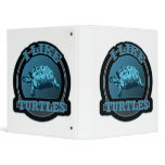 I Like Turtles Blue Circle 3 Ring Binders