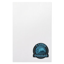 I Like Turtles Blue Circle Stationery