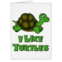 I Like Turtles Card