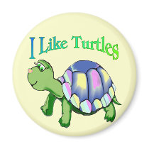 I Like Turtles Fridge Magnet