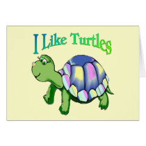 I Like Turtles Greeting Cards
