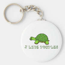 I Like Turtles Key Chains