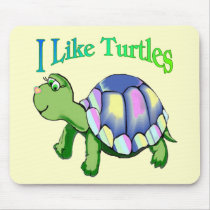 I Like Turtles Mouse Pads