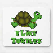 I Like Turtles Mouse Pad