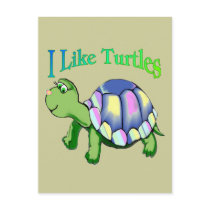 I Like Turtles Postcard