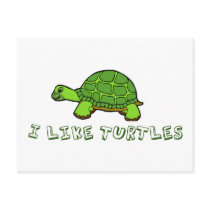 I Like Turtles postcards