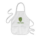 I Like Turtles Zombie Kid - Apron