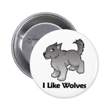 I Like Wolves Pin