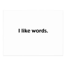 I like words post card