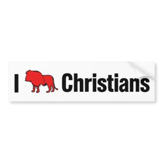 I Lion Christians zazzle_bumpersticker