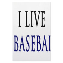 I Live 4 Baseball Customized Stationery