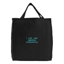 I live for Gymnastics embroidered bags by icecreamismydream I live for Gymnastics embroidered bags