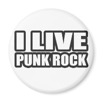 I LIVE PUNK ROCK guys girls punk music magnets