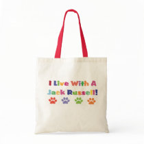 I Live With A Jack Russell bags by mrscookiedog I Live With A Jack Russell bags