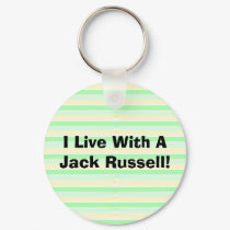 I Live With A Jack Russell Keychain by Mrscookie I Live With A Jack Russell Keychain