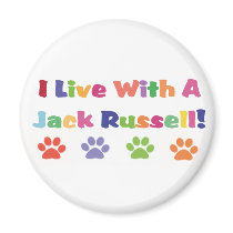 I Live With A Jack Russell magnets by mrscookiedog I Live With A Jack Russell magnets