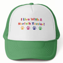 I Live With A Norfolk Terrier hats