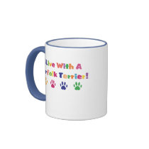 I Live With A Norfolk Terrier mugs by mrscookiedog I Live With A Norfolk Terrier mugs