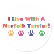 I Live With A Norfolk Terrier stickers by mrscookiedog I Live With A Norfolk Terrier stickers