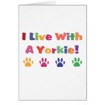 I Live With A Yorkie Cards