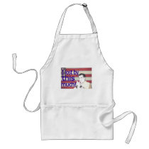 "I lost by this much!" Blue Text Aprons