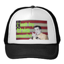 "I lost by this much!" Green Text Mesh Hat