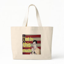 "I lost by this much!" Yellow Text Canvas Bags