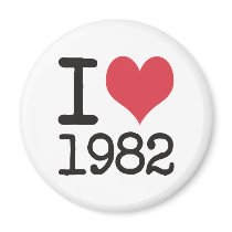 I Love1982 Products & Designs! Fridge Magnet