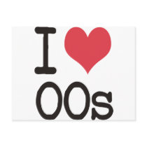 I Love 00s Products & Designs! postcards