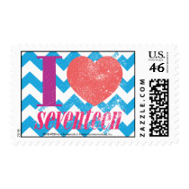 I Love 17 stamps