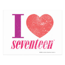 I Love 17 Postcard