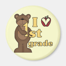 I Love 1st Grade Tshirts and Gifts Fridge Magnet