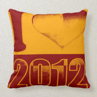 I love 2012 - Vintage Pillow throwpillow