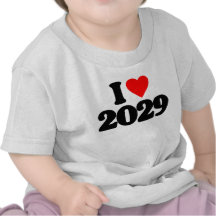 I LOVE 2029 T SHIRT