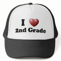 I Love 2nd Grade Trucker Hats