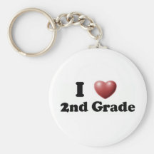 I Love 2nd Grade Key Chain