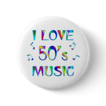 I Love 50's Music Pinback Button