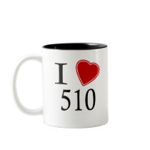 I Love 510 Oakland Mug