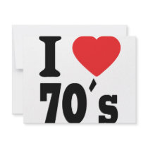 I Love 70 ´s invitations