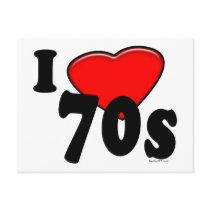 I Love 70s Postcard by Method77 I Love 70s Postcard
