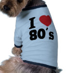 I Love 80 ´s Doggie Tee Shirt