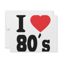 I Love 80 ´s invitations