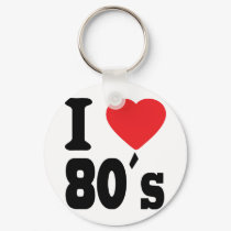 I Love 80 ´s keychains